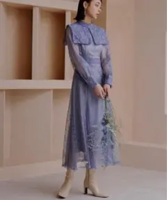 お呼ばれドレス レースセーラーワンピ