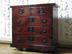 伝統工芸 岩谷堂箪笥 古家具 欅材 漆塗 民芸家具 チェスト - メルカリ