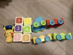 モンポケ　ピカチュウ　つみきのでんしゃ