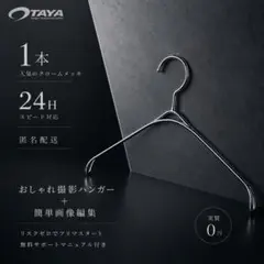 【大人気】クロームメッキ なで肩ハンガー TAYA 洋服 古着 撮影専用 ✨１本のサムネイル