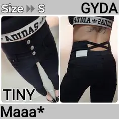 GYDA 　TINY　ハイウエストウエストクロススキニーデニムパンツ　完売