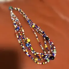 カラフルビーズのネックレス