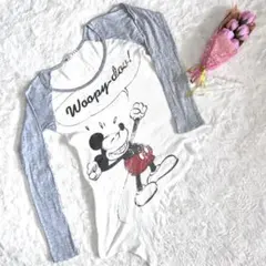『UNIQLO』ユニクロ×ディズニーコラボ　長袖Tシャツ ミッキーマウス　M