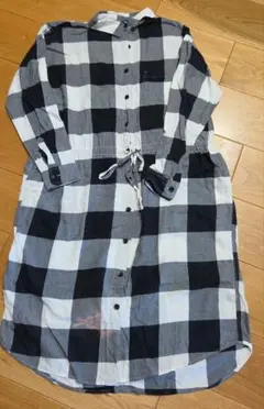 UNIQLO チェック柄フランネルシャツワンピース L サイズ