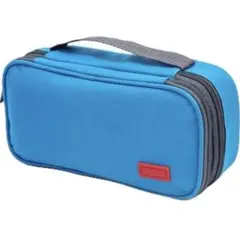 多機能ペンケース 大容量 シンプル 筆箱ジッパー付き 仕分け収納