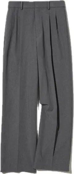 美品 UNIQLOタックワイドパンツ 丈標準 Mサイズ