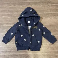 GAP 花柄刺繍 ジップアップトレーナー 12-18ヶ月