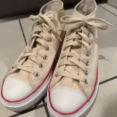 (美品)スケッチャーズ ハイカット厚底スニーカー　23cm オフホワイト