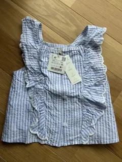 ZARA ストライプ フリルシャツ 3-4歳