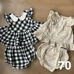 ベビー服 女の子70cmセットアップ2点セット西松屋 まとめ売り 春夏