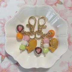 樹脂粘土　和菓子　キーホルダー　たい焼き