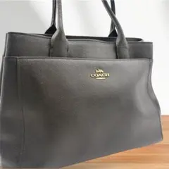 COACH コーチ F31474 レザー トートバッグ ブラック レディース