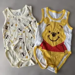 プーさんロンパース2枚セット 約80cm