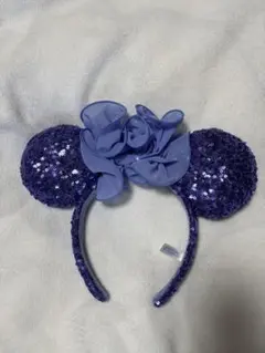 ミニー紫色スパンコールカチューシャ