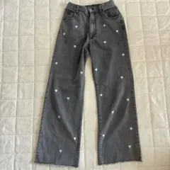 NICE CLAUP ハート 刺繍 デニム ナイスクラップのサムネイル