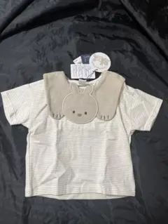 タグ付き　cottoli コトリ　うさぎ　トップス　半袖　80サイズ　襟付き