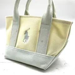 美品 RalphLauren ラルフローレン ミニトートバッグ キャンバス