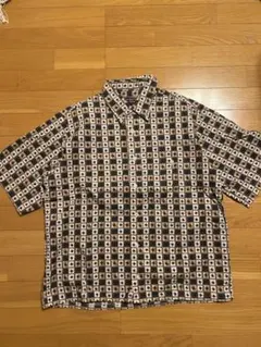 90s　Roundtree & Yorke 半袖シャツ 総柄 コットン Mのサムネイル