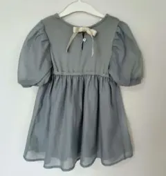 petit mainワンピース ブルーグレー 90cm