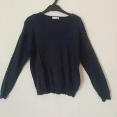 【未使用】アースミュージック ニットプルアーバー ネイビー オフィスカジュアル