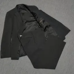 【美品】コムサメン　シングルストライプスーツセットアップ濃紺 サイズLL