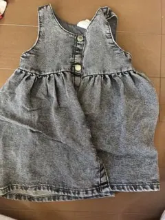 H&M デニムグレー ジャンパースカート 12M