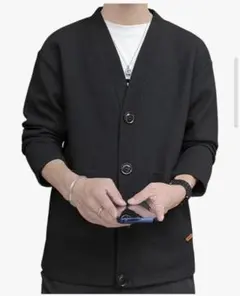 Lunmon Soleil ブラック カーディガン L オシャレ 秋冬