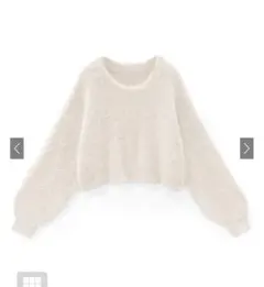 ショート丈フェザーニットプルオーバー[kz119]