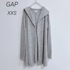 ギャップ カーディガン XXS グレー フード付き 丈長め すっきり シンプル