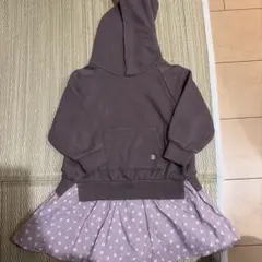 アプレレクール フード付きドッキングトレーナーワンピース　90cm