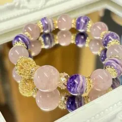 ピンクチャロアイト ローズクォーツ 天然石 パワーストーン