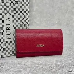 FURLA フルラ バビロン キーケース 4連 レッド 赤 レザー レディース