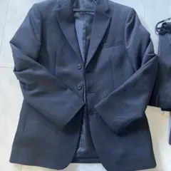 卒業式　入学式　160 フォーマル　ダークグレー ストライプ スーツセット