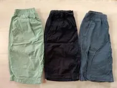 UNIQLO 150cm ハーフパンツ カーキ ネイビー ブルー 3点セット
