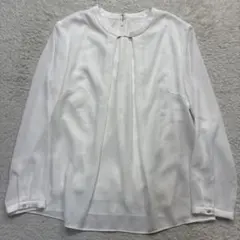アンタイトル　メタルパーツブラウス　ウォッシャブル　ホワイト　2