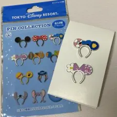 ディズニーリゾート　カチューシャ　ピンバッジ　ドナルド　デイジー