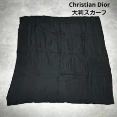 Christian Dior クリスチャンディオール 大判シルクスカーフ　シアー