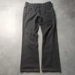 00s y2k Lee flare black denim pantsのサムネイル