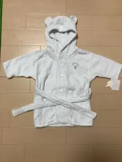 gelato pique ベビーバスローブ フード　ライトブルー 80