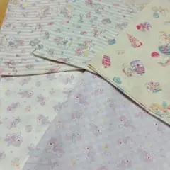５枚セット　女の子向けセット　ユニコーン　キラキラ　ゆめかわ　ストライプ