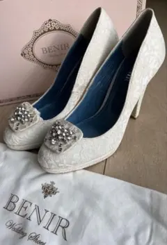 BENIR レース ブライダルシューズ　ホワイト