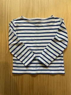 セントジェームス 長袖ボーダーカットソー 6ans 白×青