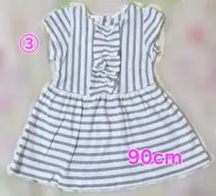 子供服/べべ/ストライプワンピース/80cmのサムネイル
