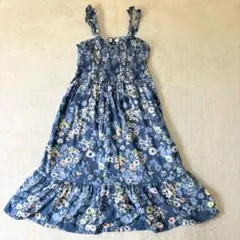 n944 GAP kids 150 花柄キャミソールワンピース ロング丈 フレアのサムネイル