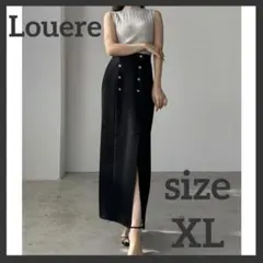 Louere ゴールドボタン前スリットペンシルスカート