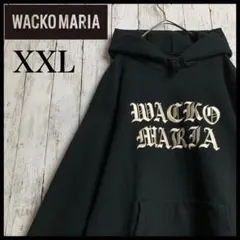 【美品・希少XXLサイズ】ワコマリア☆ビッグ刺繍ロゴ入り肉厚パーカー/2456