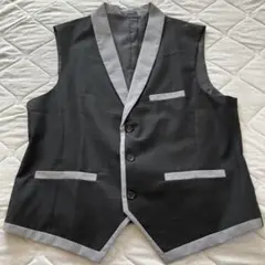 COOFANDY ダークグレー スーツベスト XL