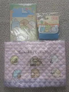 すみっコぐらし　お稽古バッグ、ポケットポーチ、ぬりえ