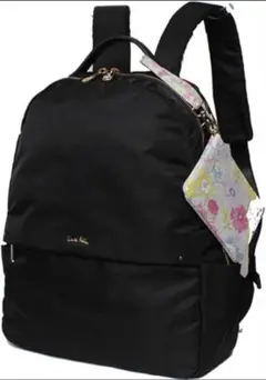 美品　ローラアシュレイ　リュック　ブラック