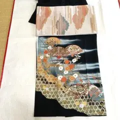 圧巻の逸品&極美品【正絹 和装小物 着物 振袖 留袖 和装 訪問着 黒留袖
